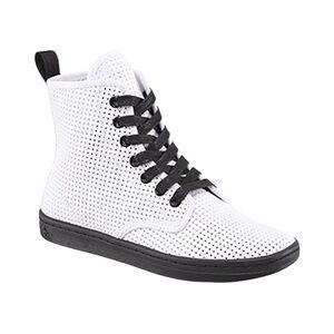 Dr. Martens Shoreditch White Canvas Lightweight Lace Up Streetwear Boots SZ 6